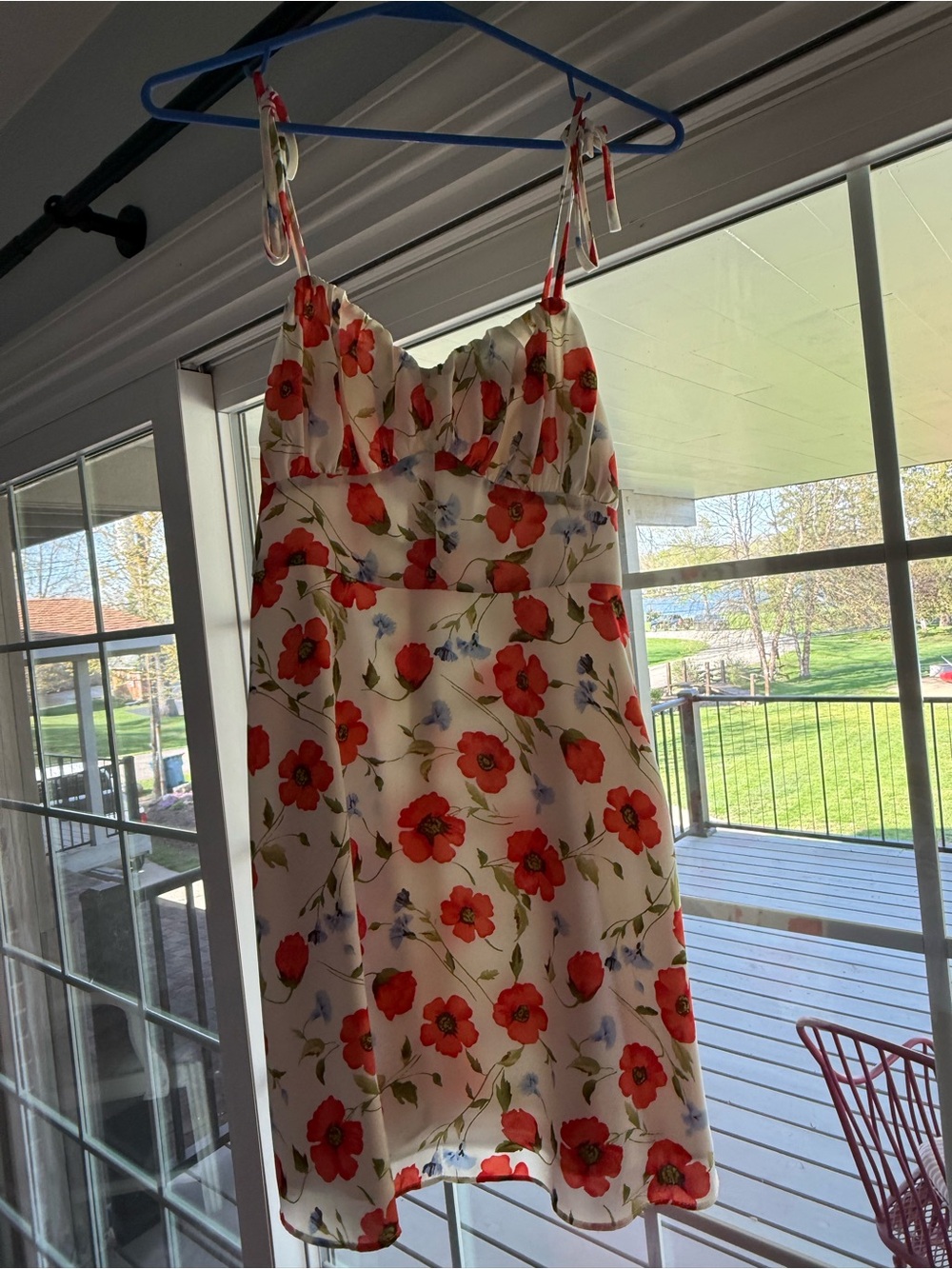 Forever 21 White Dress with Floral Accents